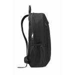 Mochila para portátil de 15'' de canvas lavado de 340 g/m² Office cor preto quarta vista