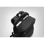 Mochila para portátil de 15'' de canvas lavado de 340 g/m² Office cor preto vista fotografia quinta vista