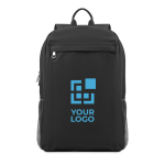 Mochila para portátil de 15'' de canvas lavado de 340 g/m² Office cor preto vista principal