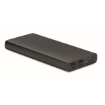 Powerbank personalizado USB-C carregamento rápido 10.000 mAh Duo cor preto