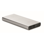 Powerbank personalizado USB-C carregamento rápido 10.000 mAh Duo cor prateado mate