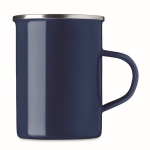 Caneca de metal esmaltada de design vintage e 550ml Big Metal cor azul terceira vista