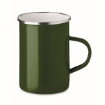 Caneca de metal esmaltada de design vintage e 550ml Big Metal cor verde