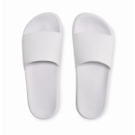 Chinelos promocionais antideslizantes de EVA, tamanho 3839 Slippers cor branco segunda vista