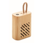 Colunas bluetooth 5.0 de bambu compactas ideais para levar EcoMusic cor madeira