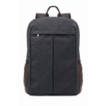 Mochila para portátil em canvas 450 g/m² cor preto segunda vista