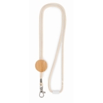 Lanyard 50 cm de comprimento em algodão detalhe de bambu Cotton Hook cor bege segunda vista