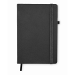 Caderno com capa e papel reciclados cor preto segunda vista
