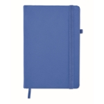Caderno com capa e papel reciclados cor azul real segunda vista