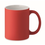 Caneca de cerâmica de cor mate de 300ml Classic Matt cor vermelho