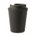 Copo térmico de plástico reciclado com bico 300ml Recyclo cor preto