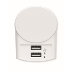 Carregador de tomada europeu Skross com 2 portas USB CHARGER cor branco terceira vista