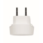 Carregador de tomada europeu Skross com 2 portas USB CHARGER cor branco sexta vista