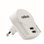 Carregador de tomada europeu Skross com 2 portas USB CHARGER cor branco vista principal