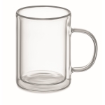 Caneca de vidro de parede dupla para sublimação 225 ml Glass Sublim cor transparente