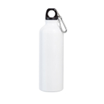 Garrafa colorida grande de alumínio com mosquetão 800ml Cruiser XL cor branco