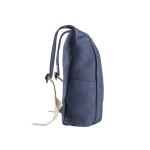 Mochila com logo de ganga com bolsos dianteiros e alças 300 g/m2 cor azul terceira vista