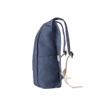 Mochila com logo de ganga com bolsos dianteiros e alças 300 g/m2 cor azul quarta vista