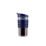 Copo takeaway de parede dupla sem BPA de 350ml Takeaway Travelmug cor azul-marinho