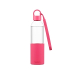 Garrafa de tritan com manga de silicone colorida 500ml Melhor cor cor-de-rosa