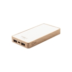 Bateria externa personalizável com capa eco 8.000 mAh Organic Hemp cor natural segunda vista