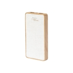 Bateria externa personalizável com capa eco 8.000 mAh Organic Hemp cor natural terceira vista