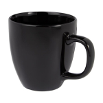 Caneca de cerâmica com acabamento brilhante de 430ml Cappuccino cor preto