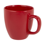 Caneca de cerâmica com acabamento brilhante de 430ml Cappuccino cor vermelho