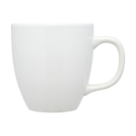 Caneca de cerâmica com acabamento brilhante de 430ml Cappuccino cor branco vista lateral