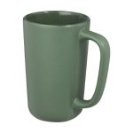 Caneca de cerâmica grande com acabamento mate de 480ml Americano cor verde segunda vista