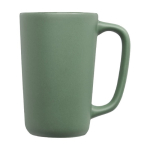 Caneca de cerâmica grande com acabamento mate de 480ml Americano cor verde vista lateral