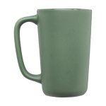 Caneca de cerâmica grande com acabamento mate de 480ml Americano cor verde segunda vista com lateral