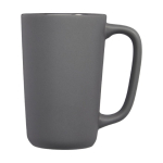 Caneca de cerâmica grande com acabamento mate de 480ml Americano cor cinzento-escuro vista lateral