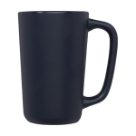 Caneca de cerâmica grande com acabamento mate de 480ml Americano cor azul-marinho vista lateral