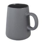 Caneca de cerâmica em forma de jarra de 450ml Wide Base cor cinzento-escuro