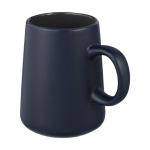 Caneca de cerâmica em forma de jarra de 450ml Wide Base cor azul-marinho