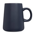 Caneca de cerâmica em forma de jarra de 450ml Wide Base cor azul-marinho vista lateral