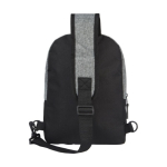 Mochila tiracolo de uma alça com vários bolsos DuoTone Mini cor preto segunda vista traseira