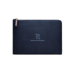 Bolsa acolchoada de qualidade para portátil cor azul vista com logo
