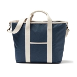 Saco térmico tipo tote reciclado com detalhes elegantes Nevera Jasper cor azul