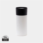 Caneca térmica de aço com abertura com uma só mão 300ml OnePress cor branco