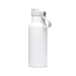 Garrafas com logo térmicas com pega e abertura de botão 500ml OnePress cor branco