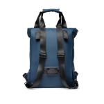 Mochila de bicicleta versátil, couro vegan flexível Contempo cor azul segunda vista