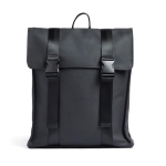 Mochila de viagem de couro vegan hidrorrepelente Contempo cor preto