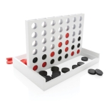 Jogo para brinde publicitário tipo 4 em linha de madeira Connect Four cor branco