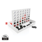 Jogo para brinde publicitário tipo 4 em linha de madeira Connect Four cor branco