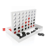 Jogo para brinde publicitário tipo 4 em linha de madeira Connect Four cor branco vista principal