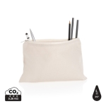 Nécessaire clássico económico em lona reciclada 285 g/m2 EcoTrace Raw cor branco-sujo