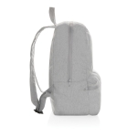 Mochila eco de lona reciclada por tingir 285 g/m2 EcoTrace Raw cor cinzento terceira vista