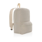 Mochila eco de lona reciclada por tingir 285 g/m2 EcoTrace Raw cor branco-sujo